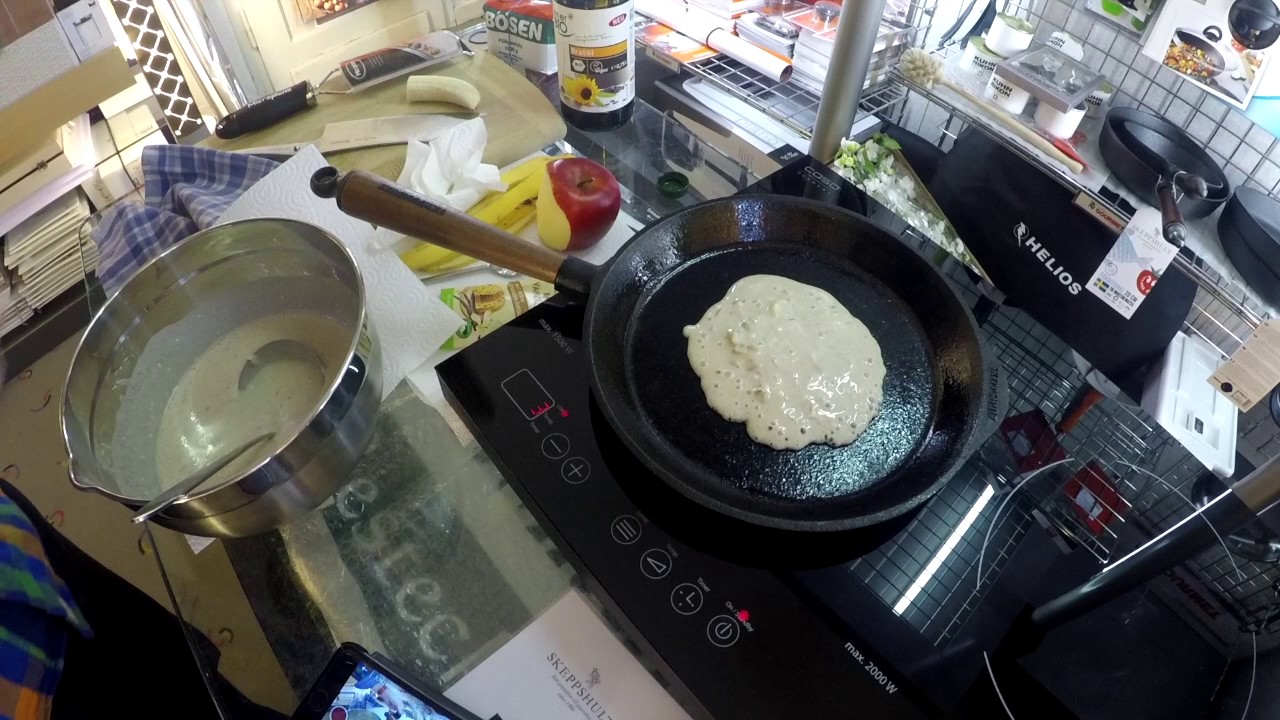 Pfannekuchen in einer Ø24 Skeppshult Gusseisenpfanne