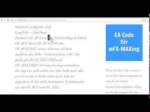 EA Selbst Programmieren (Fragen&Antworten 2 - OP_BUYSTOP/OP_BUYLIMIT statt OP_BUY)