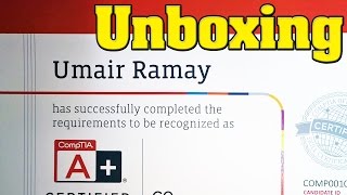 CompTIA A+ Certificate Unboxing - Parcel from COMPTIA