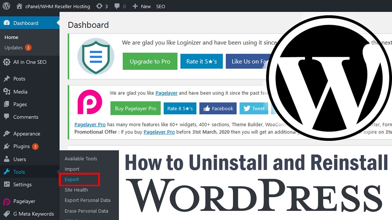 How Do I Reinstall WordPress Without Losing Content?
