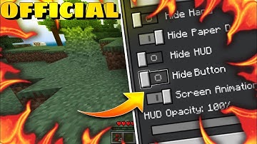 OFFICIAL BUTTONS HIDE in MINECRAFT PE
