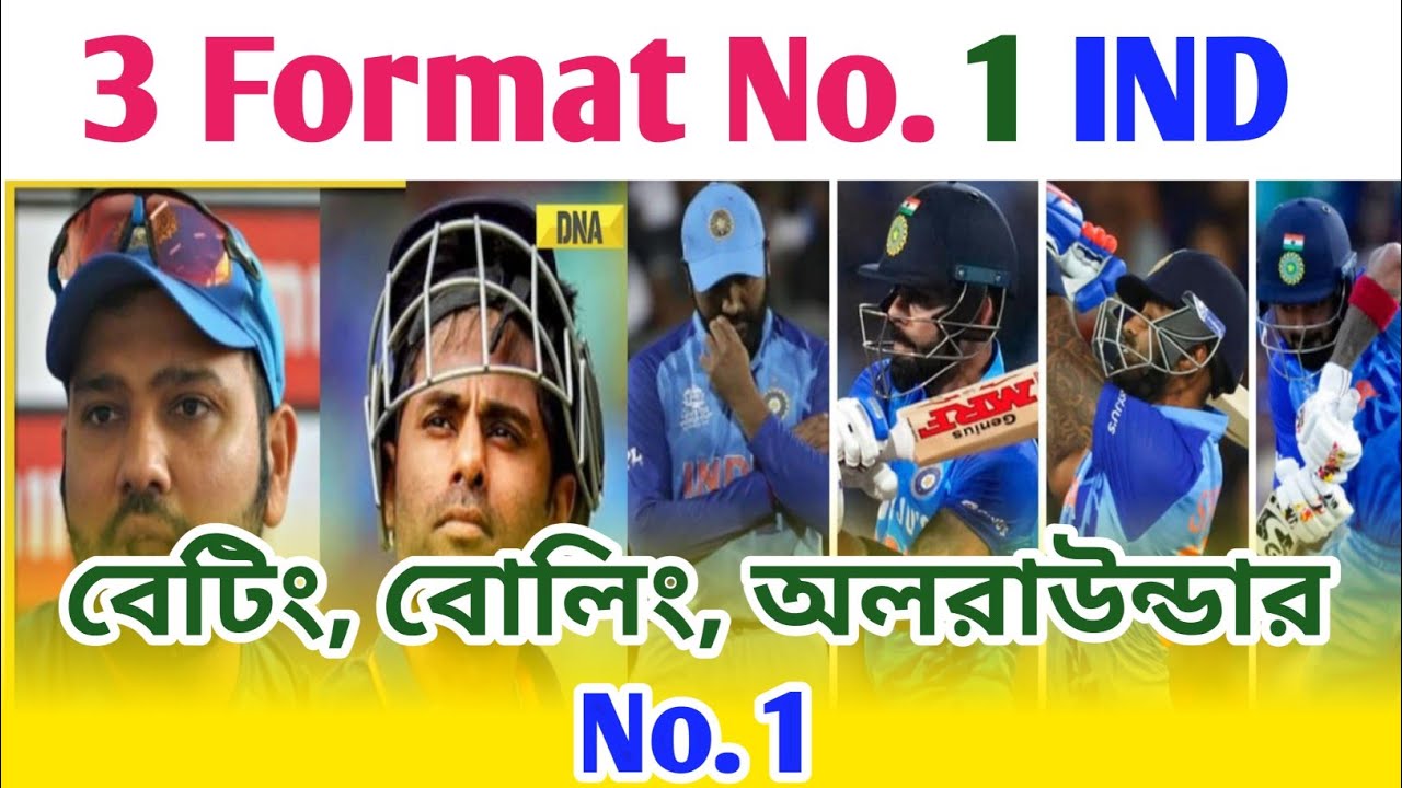 ICC Rankings 3 Format IND No 1 Team IND next Target 2024 🎯