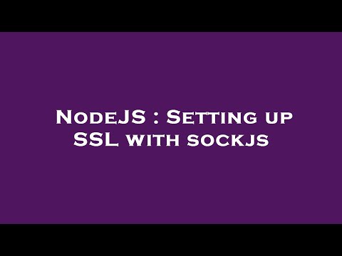 NodeJS : Setting up SSL with sockjs