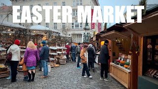 Vienna Walk Easter Market At Freyung, April 2023 | 🐰 Happy Easter 🐰 | 4K Hdr