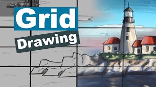 How to draw a Landscape using the Grid Technique screenshot 5
