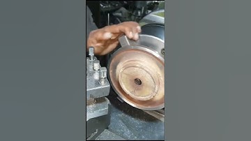 Metal plate cutting in lathe machine #youtube #machine #lathemachine #lathe