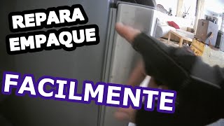 Cómo ARREGLAR EMPAQUE de Refrigerador [TRUCO] Reparar JUNTA Goma  How To Fix Fridge DOOR GASKET