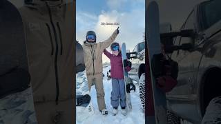 What’s better skiing or snowboarding?? #winter #snowboarding #date #couple #trending