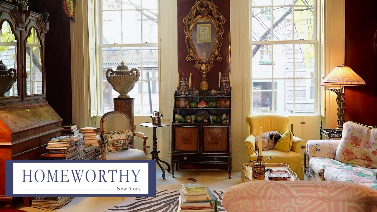 NYC Home Tour | Colorful Traditional Style in a Classic NYC Brownstone
