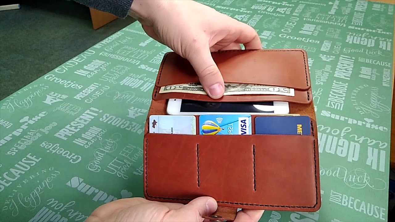 Видео обзор кожаного портмоне коньячного цвета магазина UA STYLE