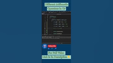 Different Arithmetic Operators C# in Hindi/Urdu