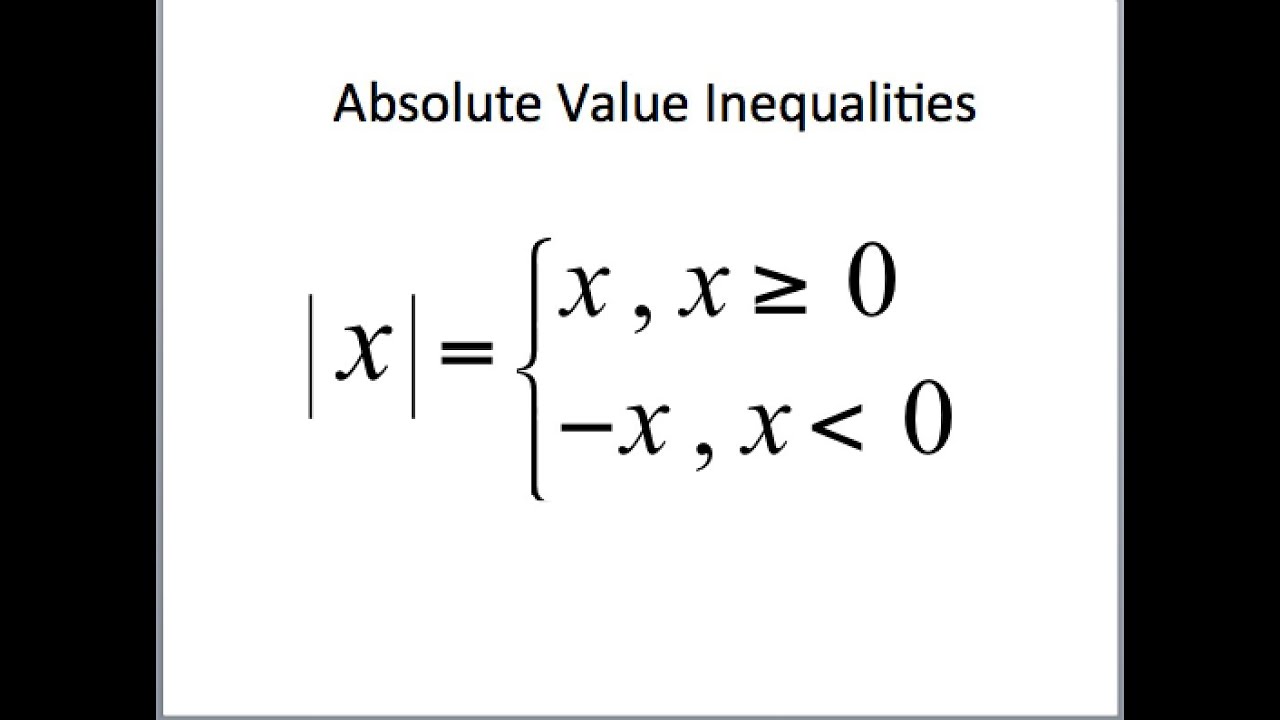 Absolute Value Inequality Precaclulus - YouTube