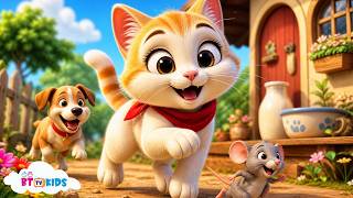 Billi Mausi Billi Mausi 🐱 | Nursery Rhymes | Cat & Mouse Song | BTTV Kids | Nursery Rhymes