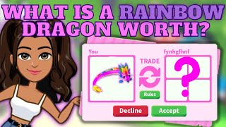 WHAT IS THE NEW RAINBOW DRAGON WORTH!? | Adopt Me!