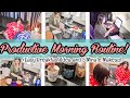 PRODUCTIVE MORNING ROUTINE 2020 // 5 MINUTE MAKEUP ROUTINE // FAST AND EASY BREAKFAST HACK!