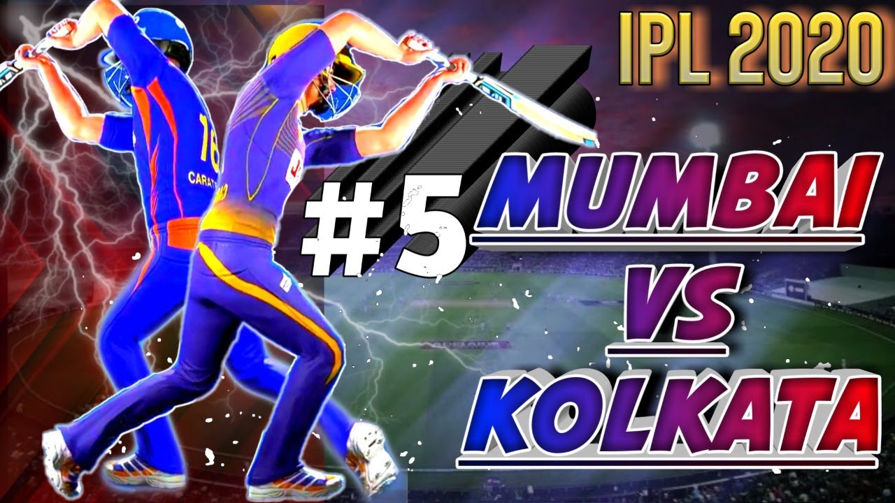 MI VS KKR -MUMBAI INDIANS VS KOLKATA KNIGHT RIDERS- IPL 2020 LIVE STREAM IN Cricket 19 GAMEPLAY