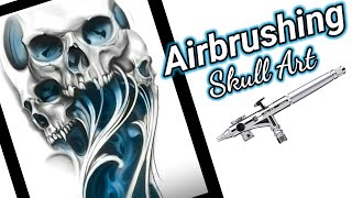 Airbrushing skulls with candy full step by step