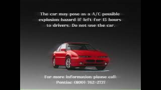 1996 Pontiac Grand Pix Recall