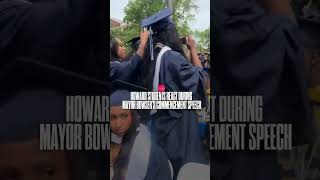 Howard University Students React During Mayor Bowser's Commencement Speech #hbcu #howarduniversity