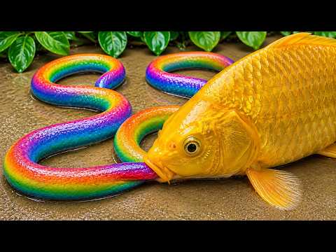 Catch Fancy Ornamental Fish In Giant Colorful Eggs, 개구리, 장어, 메기, 무지개뱀, 비단잉어, 황금 거북이