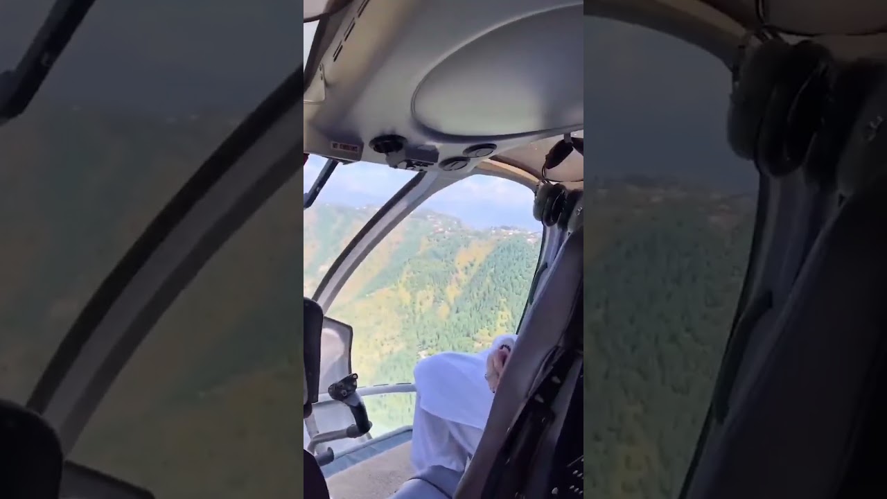 A beautiful video of Imran Khan praying in a helicopter
