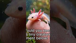 Baby Axolotl — The Smallest Creature in The Water 💙  #animals  #axolotl  #shorts