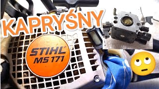 Stihl MS 171 nie wchodzi na obroty, dławi się, gaśnie.