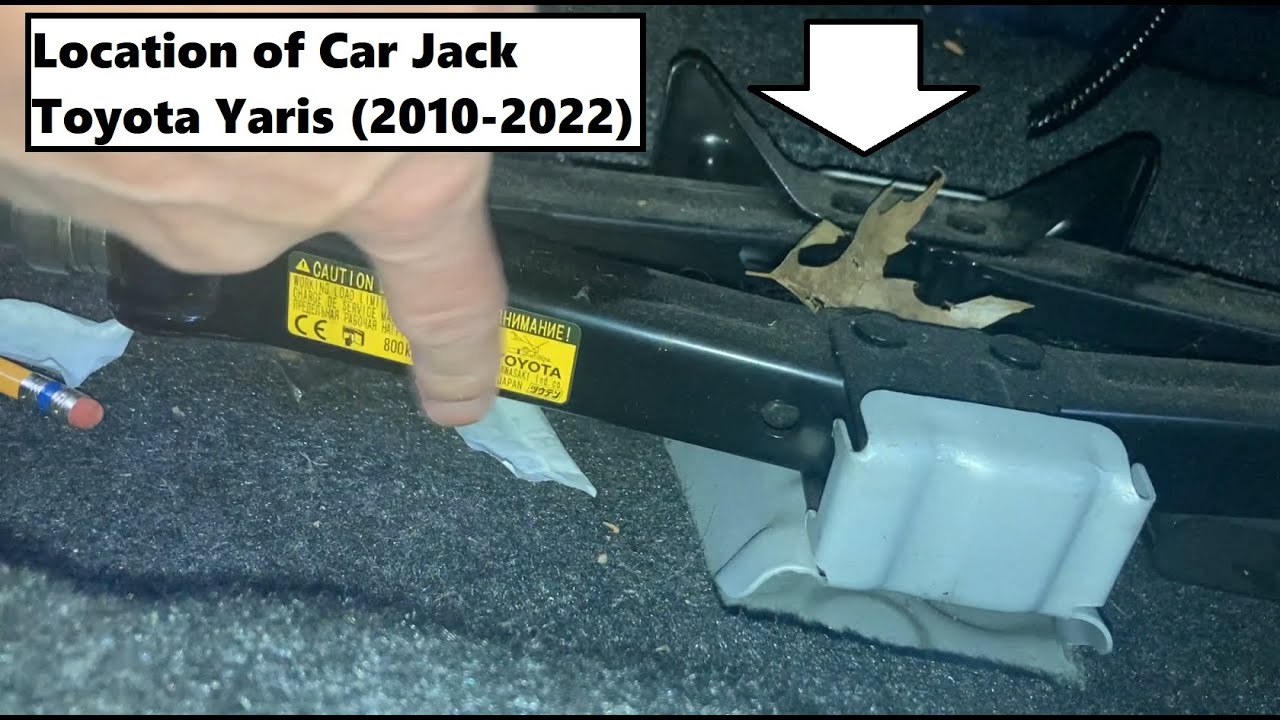 Toyota Yaris Car Jack and Spare Tire Location (20102022) YouTube
