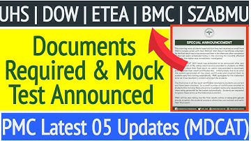 MDCAT Mock Test Announced/Tip