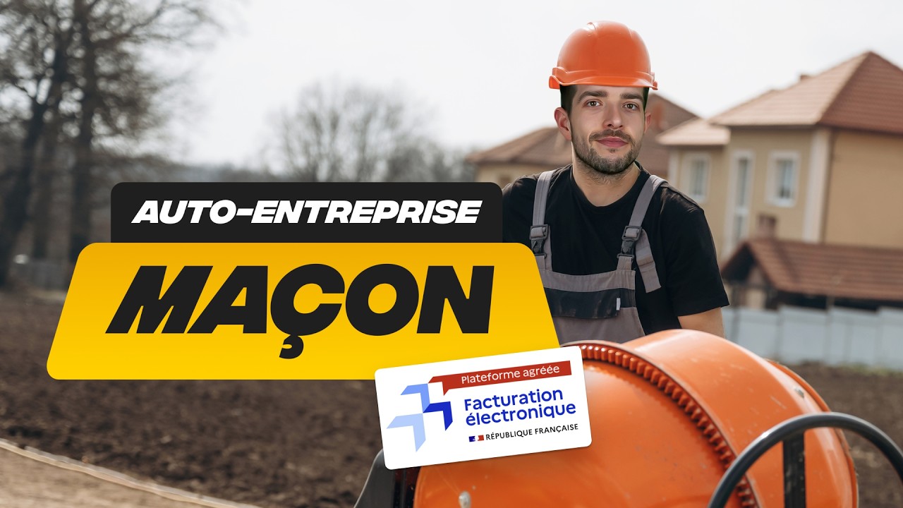 Miniature de la vidéo : TUTO : Créer son auto-entreprise de maçon : le guide complet pas à pas
