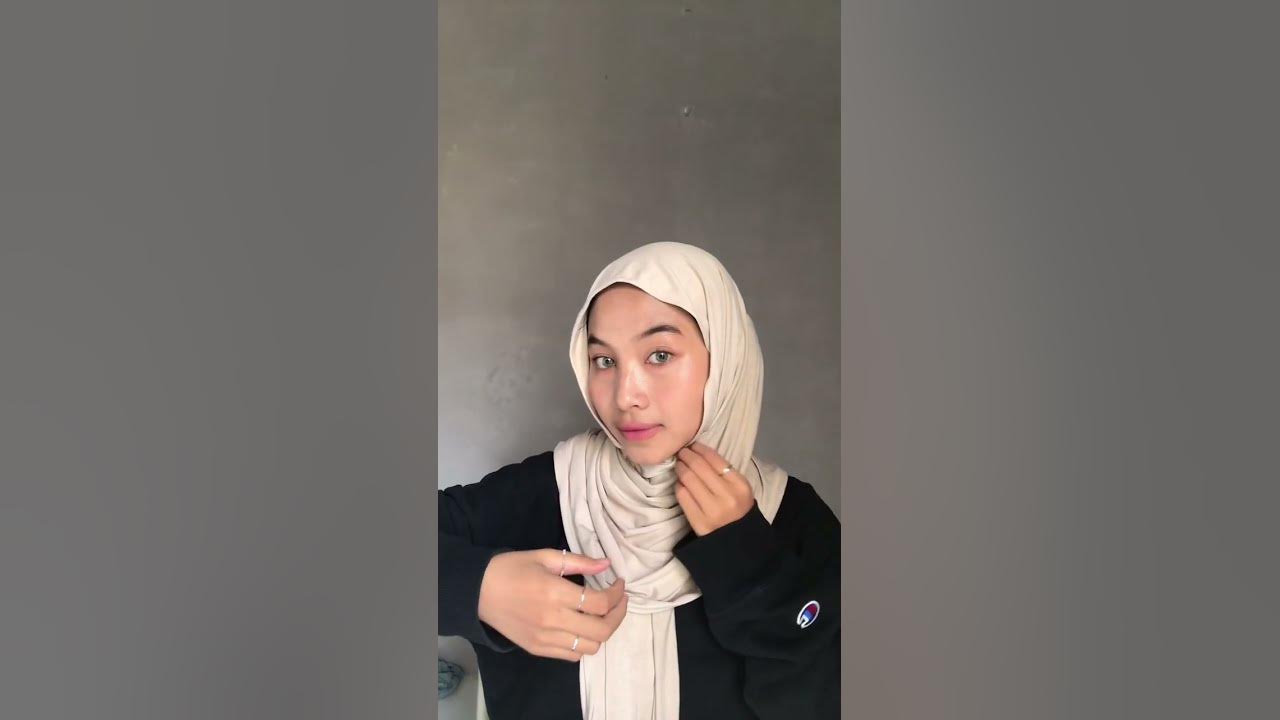 Tutorial Pashmina Kaos untuk lebaran 🫶🏻✨