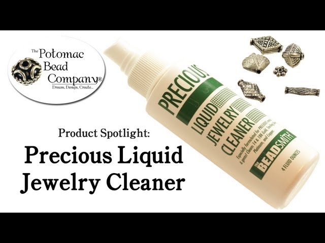 Beadsmith Precious Liquid Jewelry Cleaner 4 Oz Clean 14K & 18K Gold,  Sterling Silver, Platinum, and Copper Bead Smith Beading Tool 