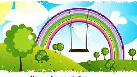 Childish Rainbow PowerPoint Template by PoweredTemplate.com