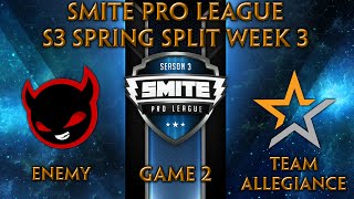 SPL S3 Spring: Week 3 - Enemy vs. Team Allegiance (Game 2)