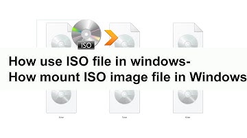 how use ISO file in windows-How mount ISO image file in Windows?