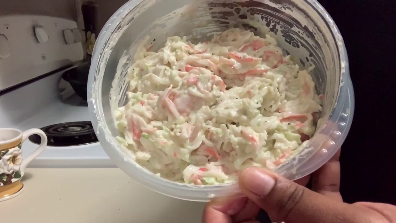 How To Make Imitation Crab Salad YouTube