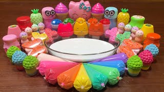 Piping Bags With Clay And Gliter Mixing Random Slime! GLOSSY SLIME!!! #803