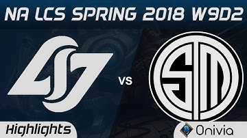 CLG vs TSM Highlights NA LCS Spring 2018 W9D2 Counter Logic Gaming vs Team Solo Mid by Onivia