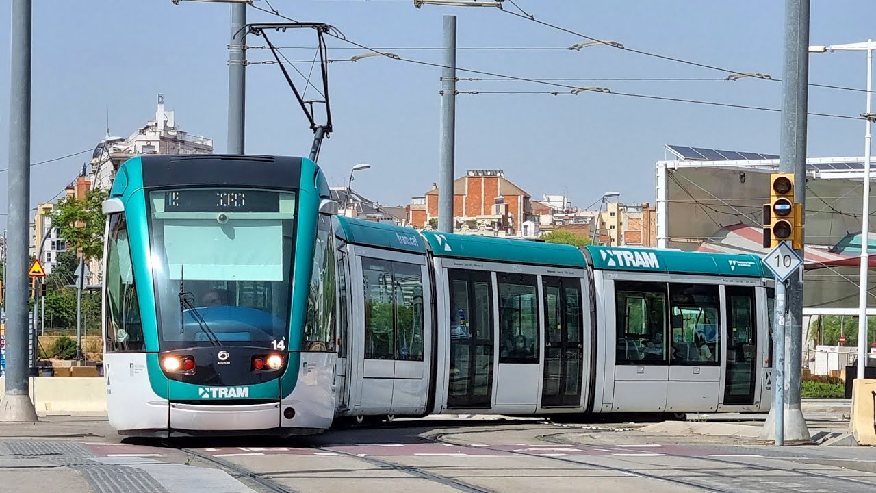Mitfahrt Barcelona Tram, T5 von Glòries nach Gorg (volle Linie)