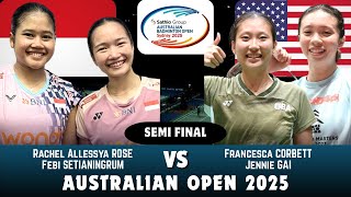 Rachel Allessya Rosefebi Setianingrum Vs Corbettgai - Badminton Australian Open 2025 Sf-Wd