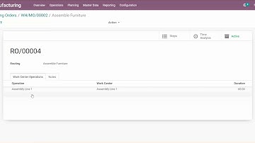 Manufacturing Order Planning in Odoo