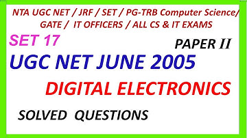 Digital Electronics | NET JUNE 2005 | Solved Questions with Answers | NTA NET CS | PG TRB CS | Tamil