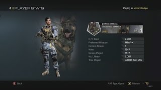 Call of Duty Ghosts Prestige 7 Barracks and Classes!!
