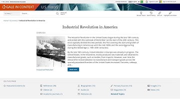 Gale In Context: U.S. History - Topic Pages