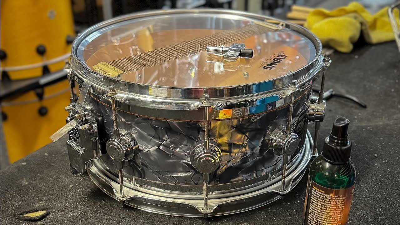 How to change out a snare side drum head. 