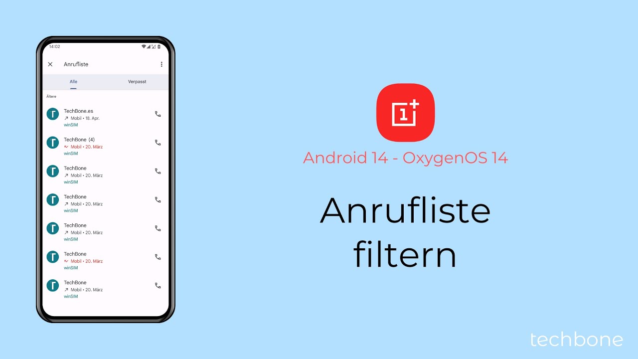 Anrufliste filtern - OnePlus [Android 14 - OxygenOS 14]