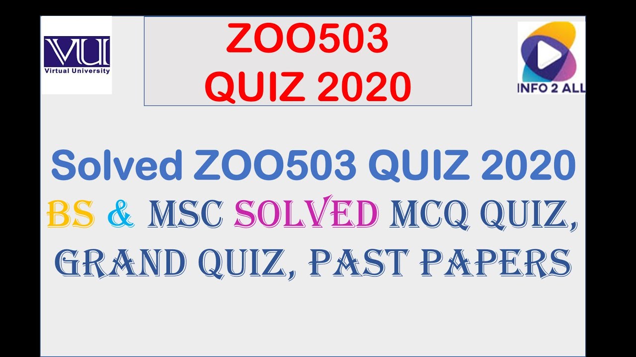 ZOO503  QUIZ  2020