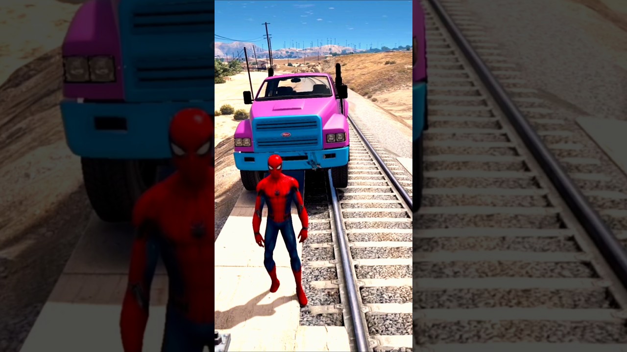 gta 5 new car vs train crashes 