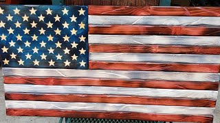 American Flag Gun Cabinet