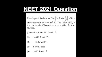 The slope of Arrhenius Plot (ln k vs 1/T) of firstorder reaction is −5×10^3 K. The value of Ea?